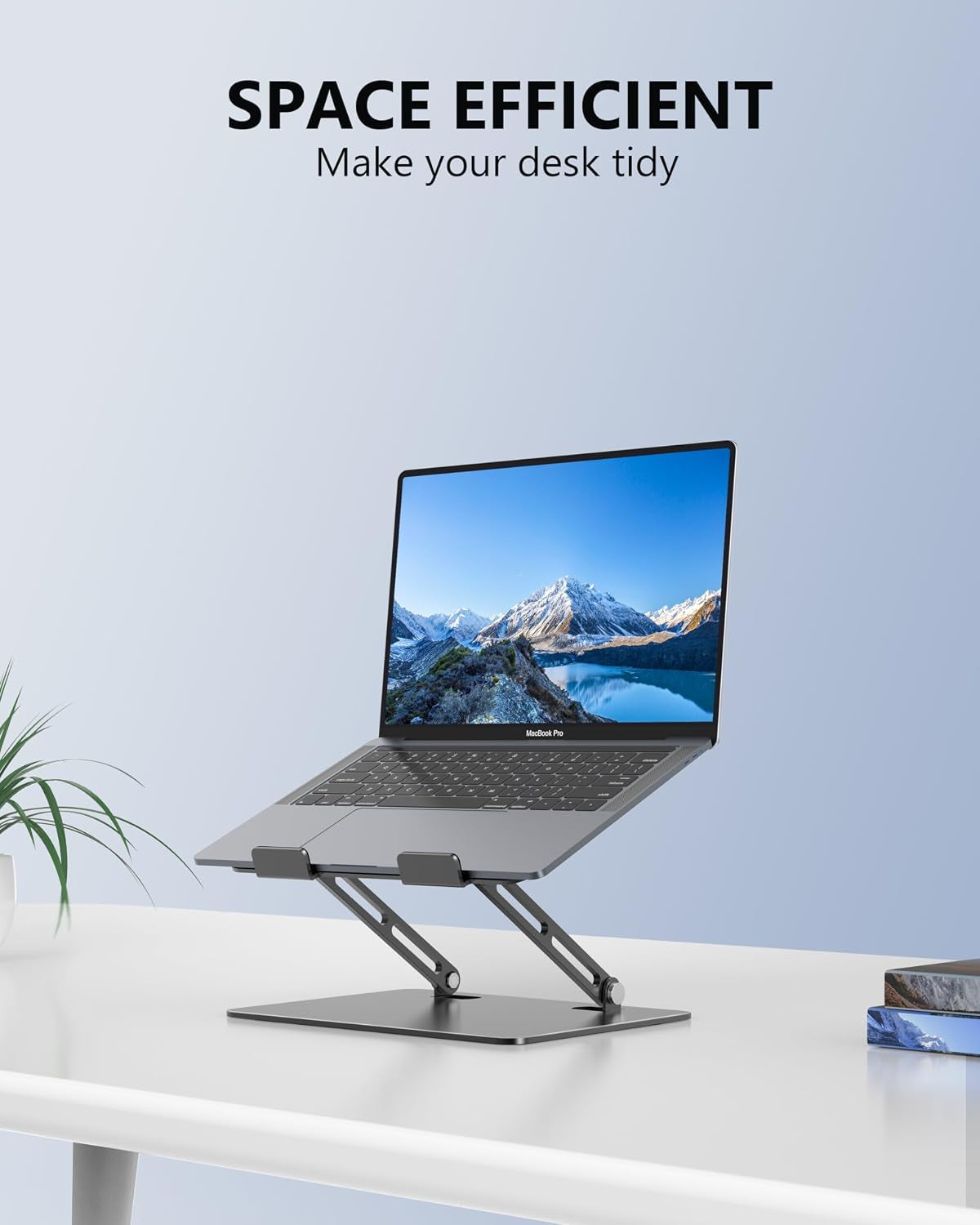 Adjustable Laptop Stand, Aluminum Laptop Stand for Desk, Classic Grey