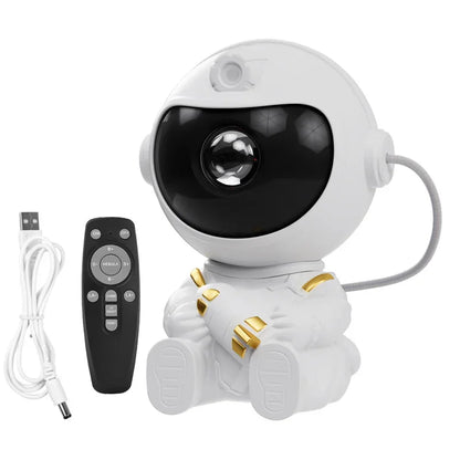 Astronaut Galaxy Star Projector Night Light – LED Starry Sky Mood Lamp