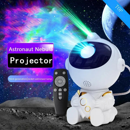 Astronaut Galaxy Star Projector Night Light – LED Starry Sky Mood Lamp