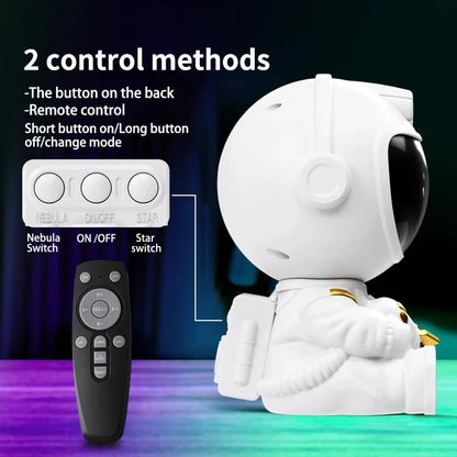 Astronaut Galaxy Star Projector Night Light – LED Starry Sky Mood Lamp