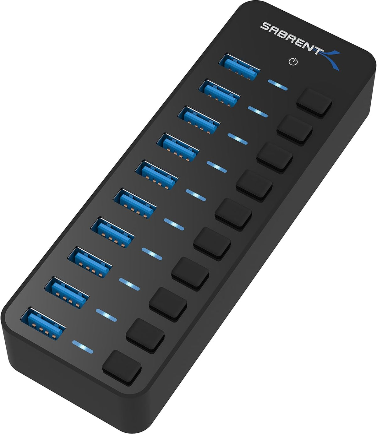 10-Port 60W USB 3.0 Hub with Power Switches & LEDs - Ultimate Connectivity Solution!