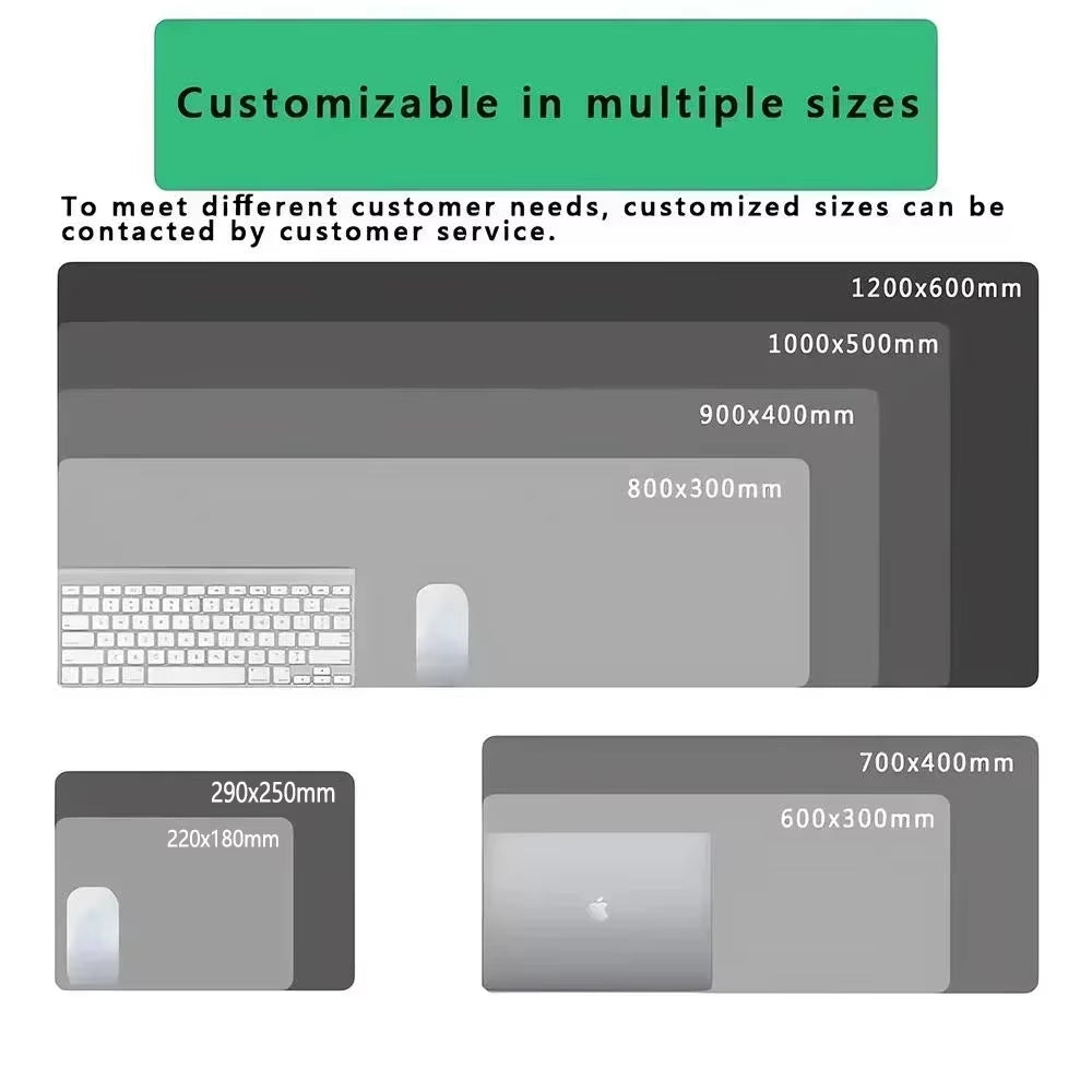 Large Abstract Black and White XXL Desk Mat - Non-Slip Gaming Mousepad with Lockedge for Office and Home Use